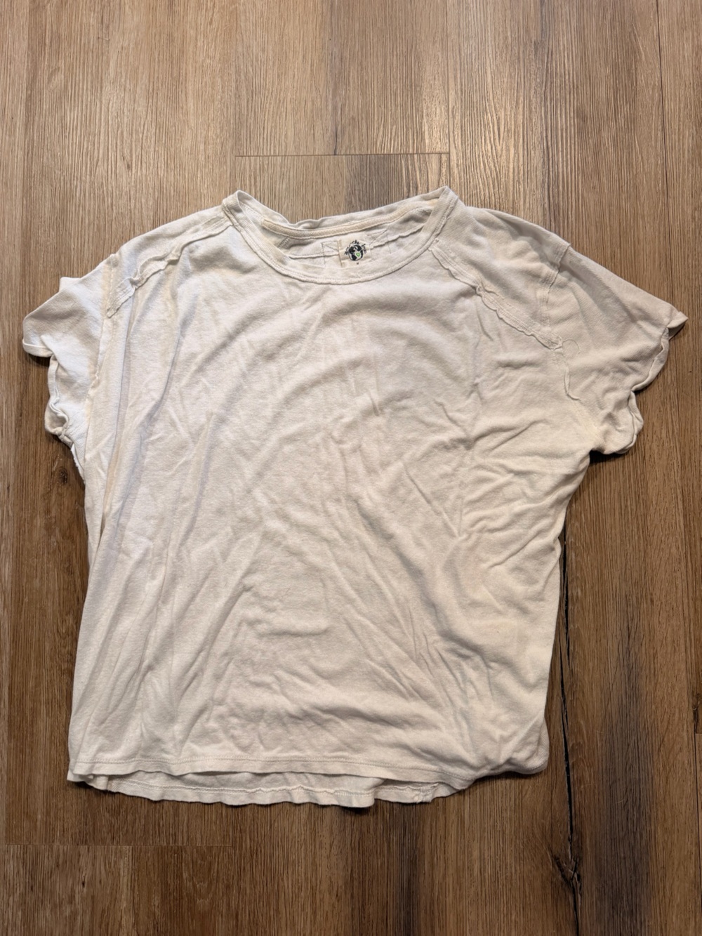 We The Free Short Sleeve Oversized Top in Off-White Medium